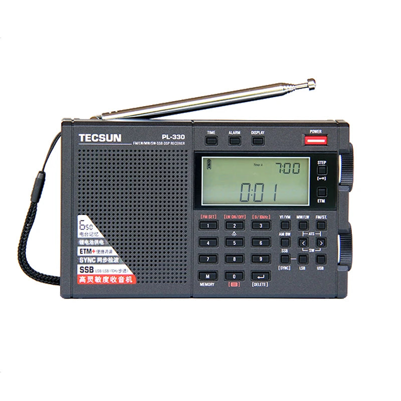 Tecsun PL-330 FM/MW/SW/LW SSB DSP Full-Band Radio Multi-functional Portable Radio Receivers High Sensitivity Radio PL330