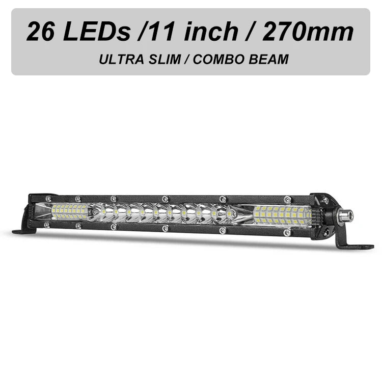 Slim Spot Flood LED Bar Off Road 12V 24V LED Light Bar/Work Light For Car 4x4 Truck ATV SUV Boat lada Barra LED Lightbar