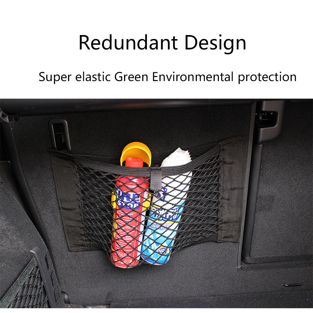 Car Back Rear Trunk Bag Organizer Mesh Net Auto Seat Back Storage Bag Pocket Universal Car Stowing Tidying Elastic String Net