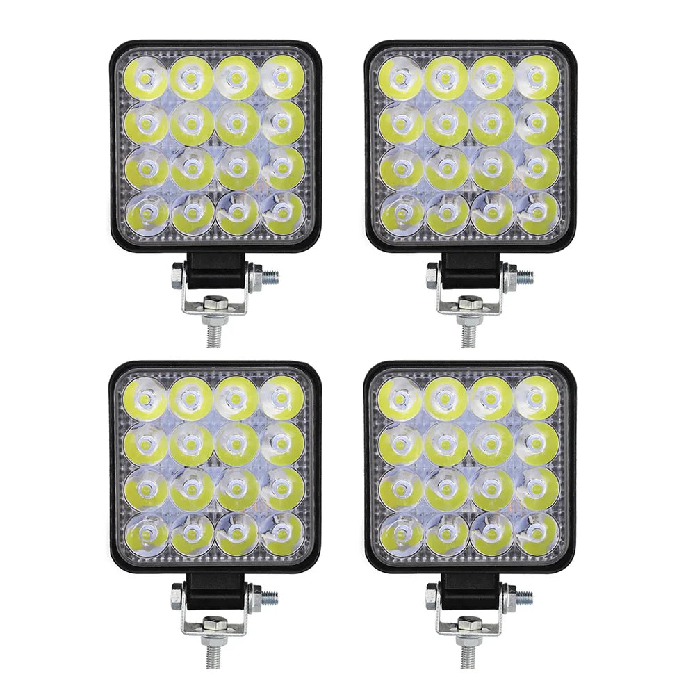 4 PCS 12V LED Light Bar Mini LED Work Light Off Road Spotlight for Jeep Truck 4X4 Car SUV ATV Barra LED Headlights