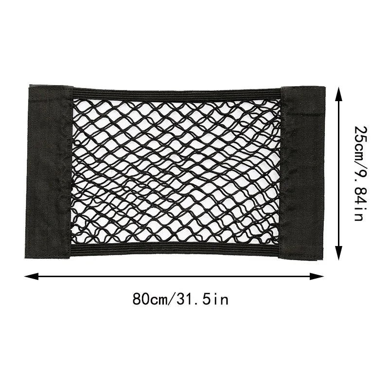 Car Back Rear Trunk Bag Organizer Mesh Net Auto Seat Back Storage Bag Pocket Universal Car Stowing Tidying Elastic String Net