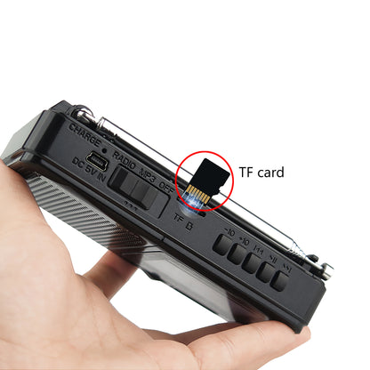 XHDATA D-328 12-Band Portable Radio AM/FM/SW DSP Technology MP3 Player TF Card Slot USB Mini FM Receiver with Bluetooth Radio