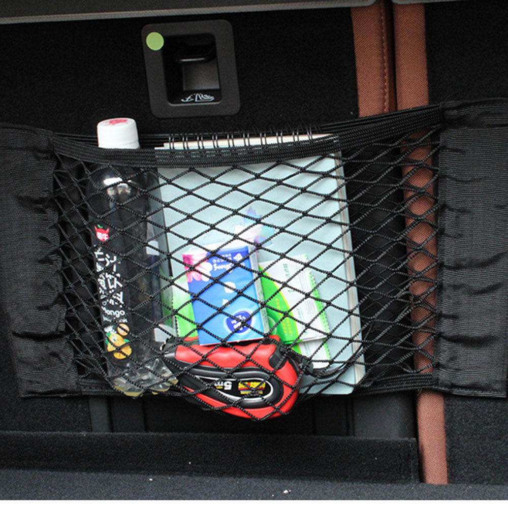 Car Back Rear Trunk Bag Organizer Mesh Net Auto Seat Back Storage Bag Pocket Universal Car Stowing Tidying Elastic String Net