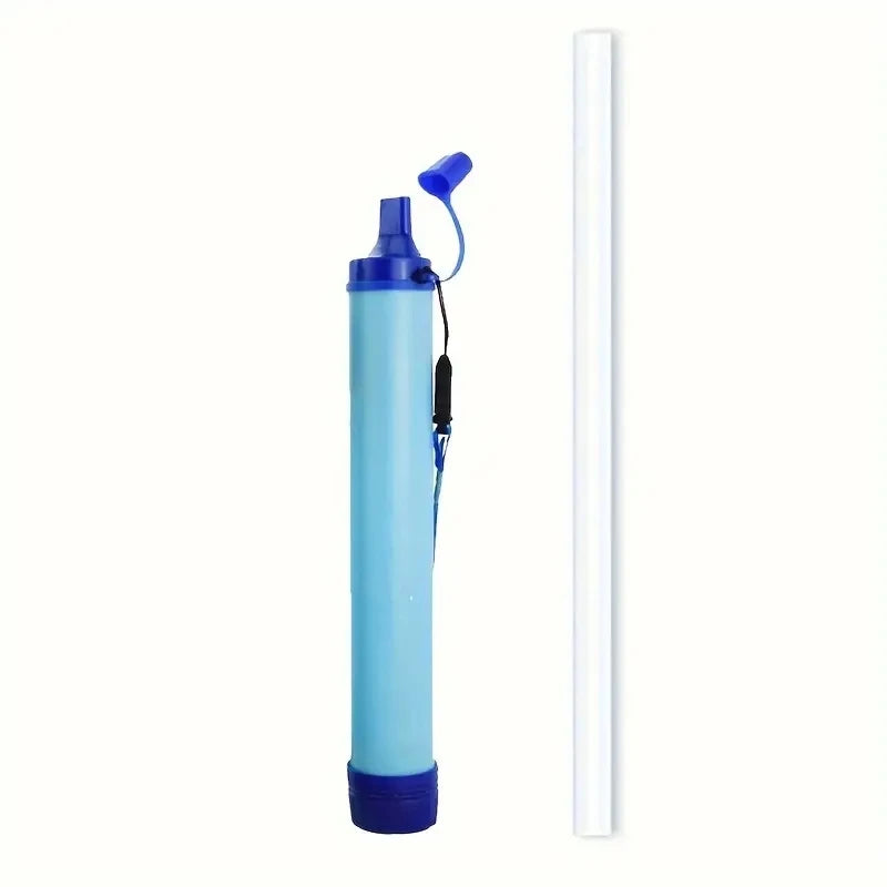 1pc Outdoor Water Filter, Personal Straw Water Filtration System, Emergency Survival Water Purifier For Camping Hiking Climbing