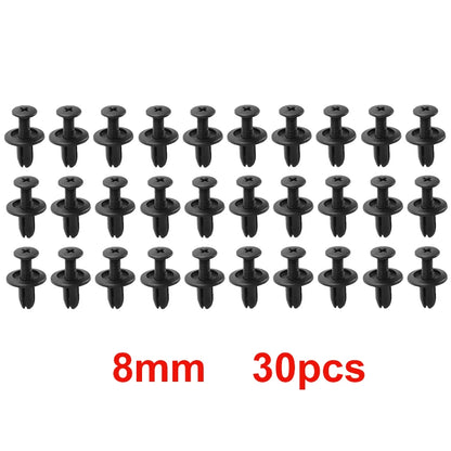 8mm/6mm Plastic Rivets Fasteners Screw Car Fender Bumper Screws Clips Rivets Auto 8mm Hole Plastic Push Pin Clip Car Accessories