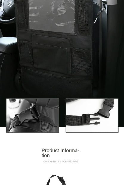 Car Seat Organizer Multifunctional Oxford Fabric Car Back Multi Pocket Storage Bag with Tablet Holder Protector for Kids