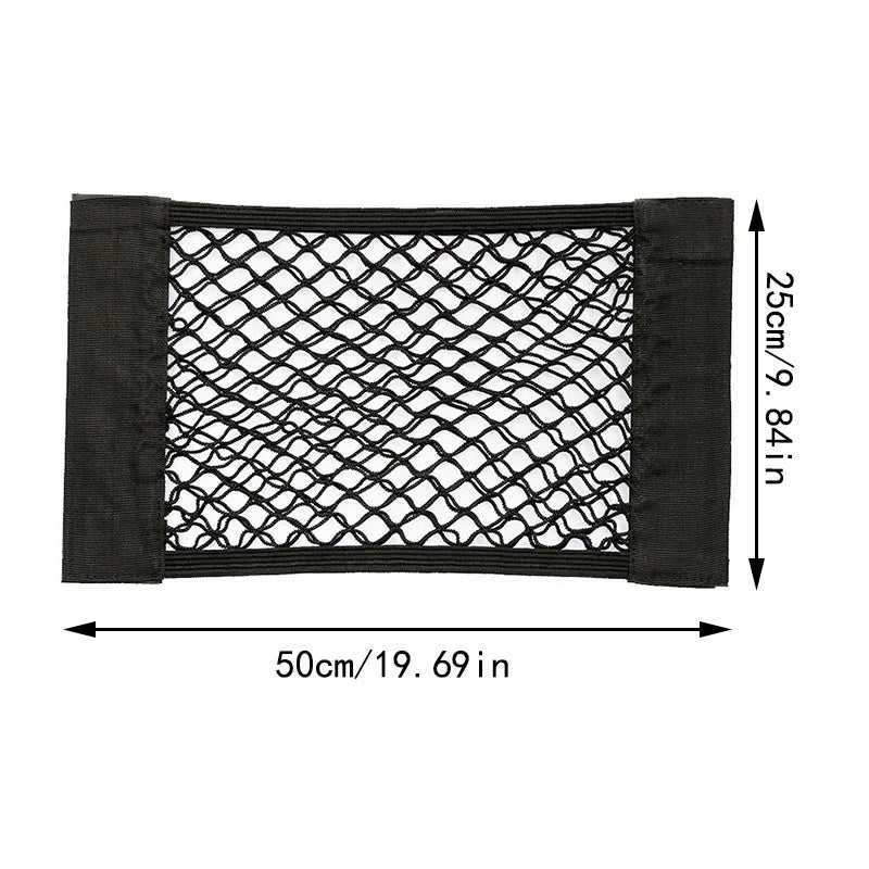 Car Back Rear Trunk Bag Organizer Mesh Net Auto Seat Back Storage Bag Pocket Universal Car Stowing Tidying Elastic String Net