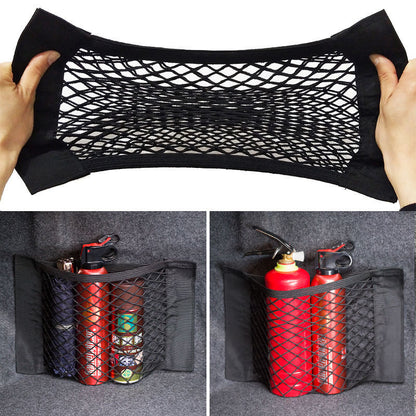 Car Back Rear Trunk Bag Organizer Mesh Net Auto Seat Back Storage Bag Pocket Universal Car Stowing Tidying Elastic String Net