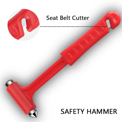 Mini Portable Safety Hammer Escape Emergency Car Window Breaker Seat Belt Cutter Multifunctional Escape Tools Car Accessories