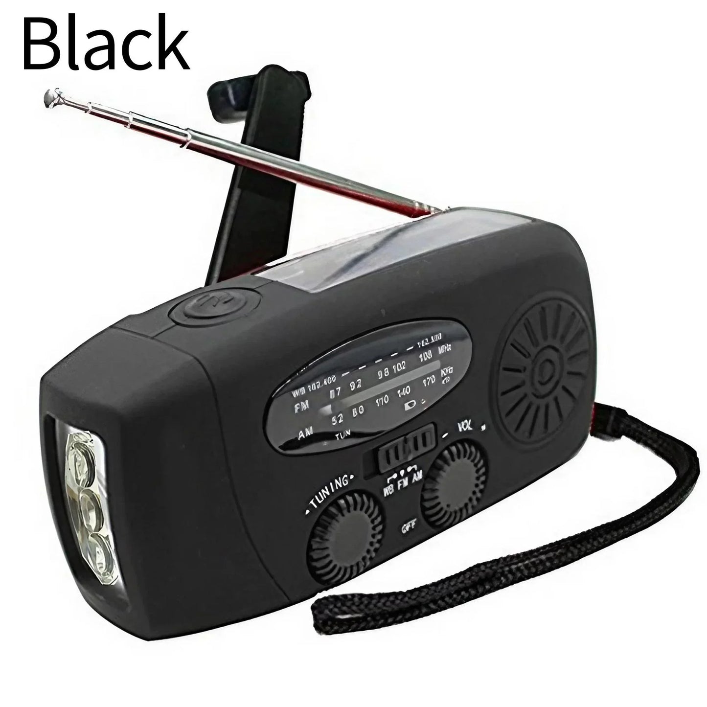 STONEGO Multifunctional FM Radio Outdoor Emergency Hand-crank Generator Solar Mobile Phone Charging Lighting Table Lamp