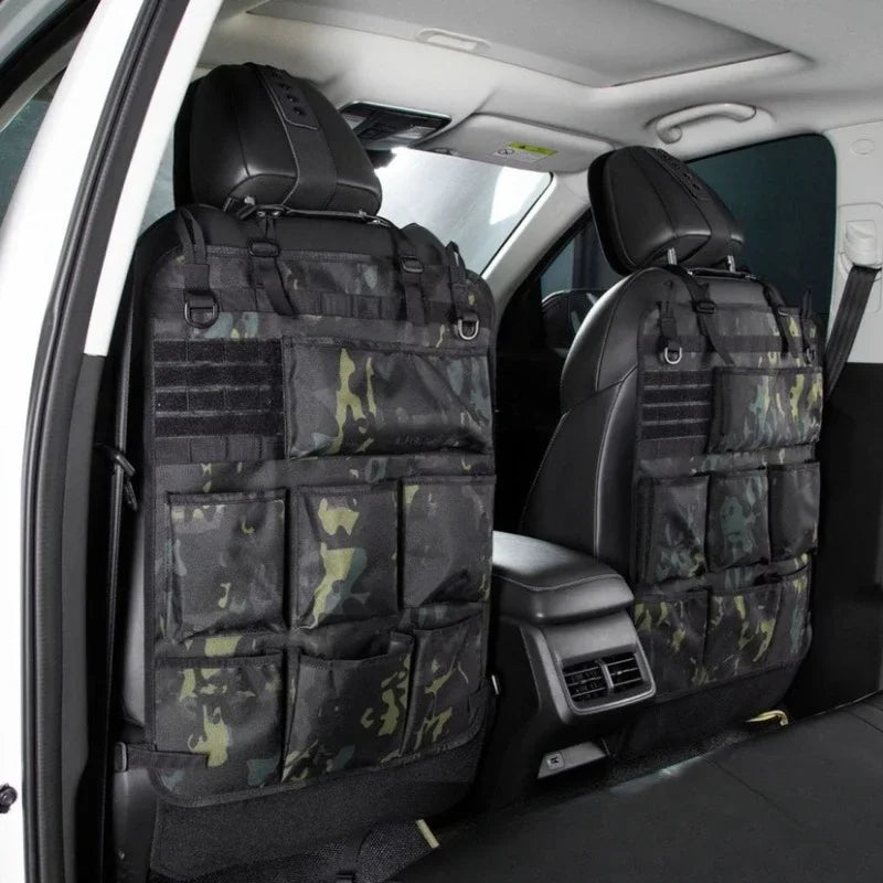 Car Seat Storage Organizer Seat Back Storage Bag Tactical Camo Hanging Bags Car Stowing Tidying Pocket Interior Accessories