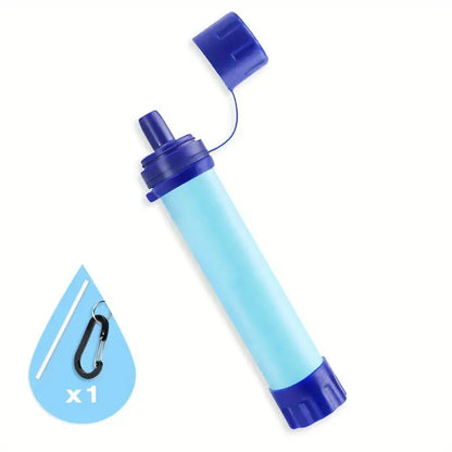 1pc Outdoor Water Filter, Personal Straw Water Filtration System, Emergency Survival Water Purifier For Camping Hiking Climbing