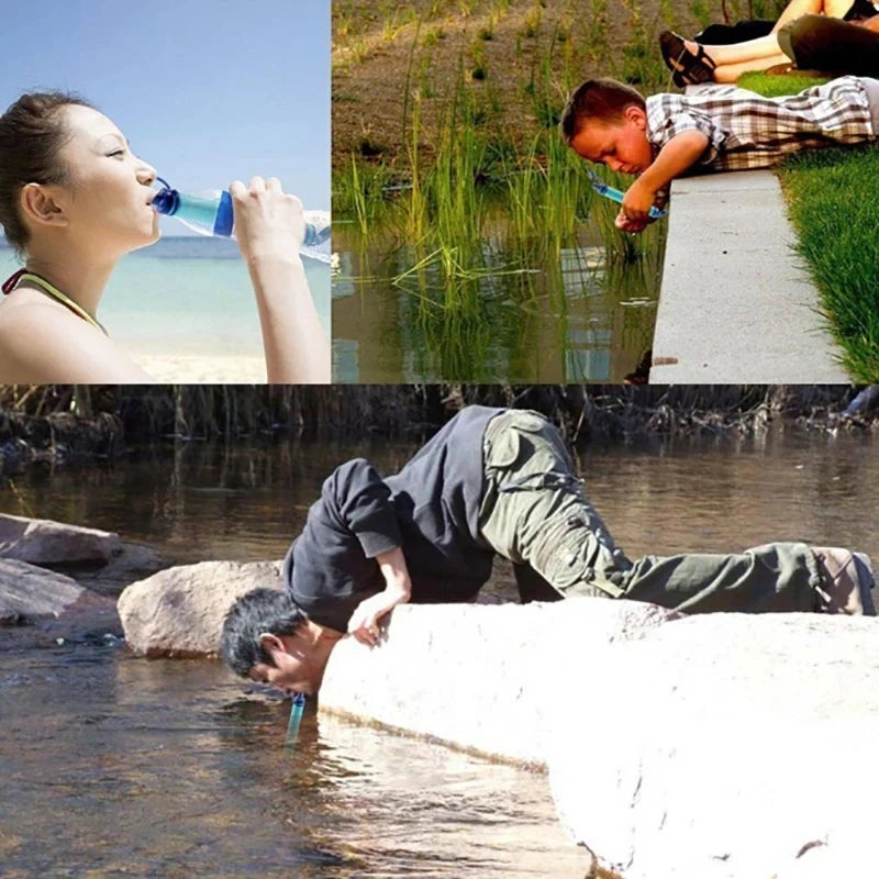 1pc Outdoor Water Filter, Personal Straw Water Filtration System, Emergency Survival Water Purifier For Camping Hiking Climbing